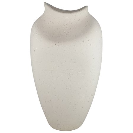 VASO DECORATIVO EM CERAMICA OFF WHITE ATOMO I 41CM