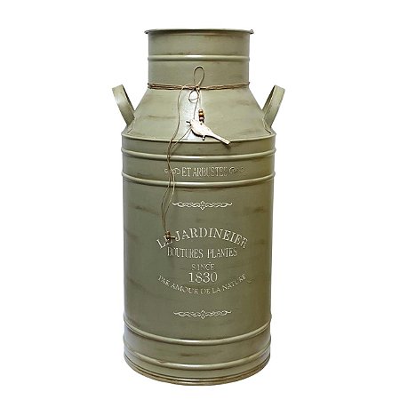 Vaso Leiteira Decor de Metal Provençal Verde Extra GG 67,5cm