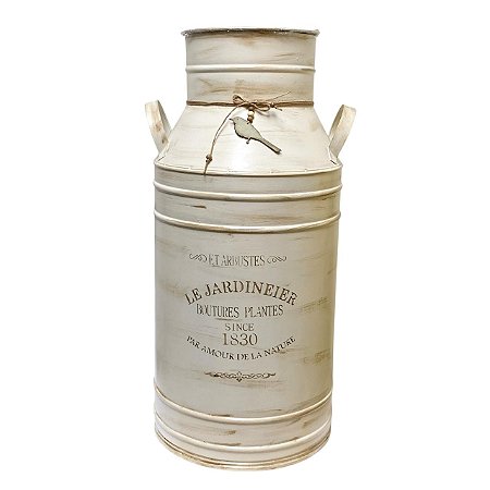 Vaso Leiteira Decor de Metal Provençal Bege Extra GG 67,5cm