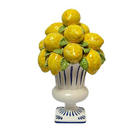 VASO TOPIARIA LIMAO SICILIANO EM CERAMICA LUIZ SALVADOR 34CM