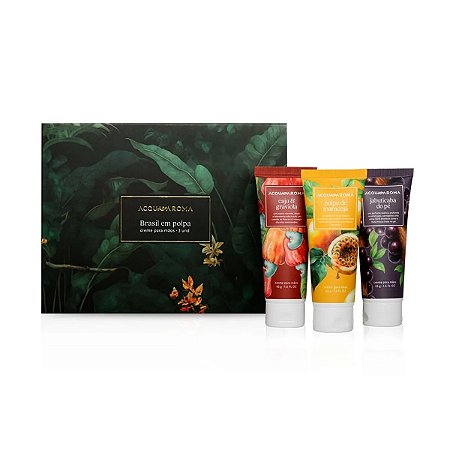 Kit Creme para mãos Acqua Aroma Tropicaliza 45g c/ 3und Brasil em Polpa