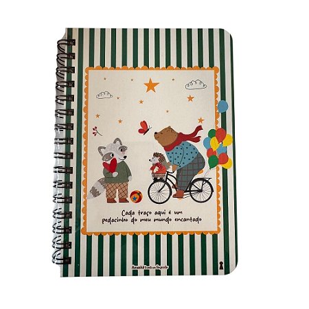 Caderneta G Caderno da infancia Mundo encantado 15,2X 21,8 - 80Fls Sem Pauta Amanhã te conto um segredo