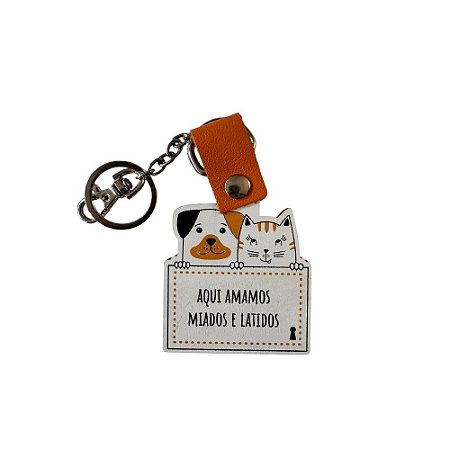 Chaveiro Especial Miados e latidos Amanhã te conto um segredo