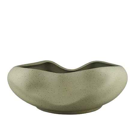 CENTRO DE MESA DECORATIVO EM CERAMICA VOLUTA 34X12CM