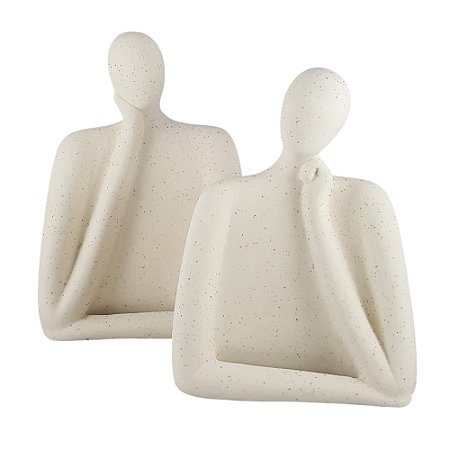ESCULTURA CASAL SINTONIA I EM CERAMICA