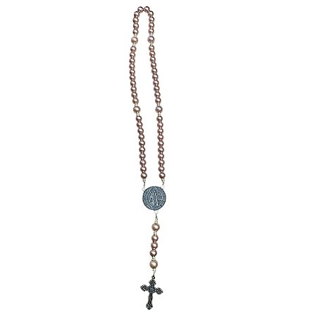 TERCO SAO BENTO GG DE PEROLA COM STRASS BRONZE 53CM