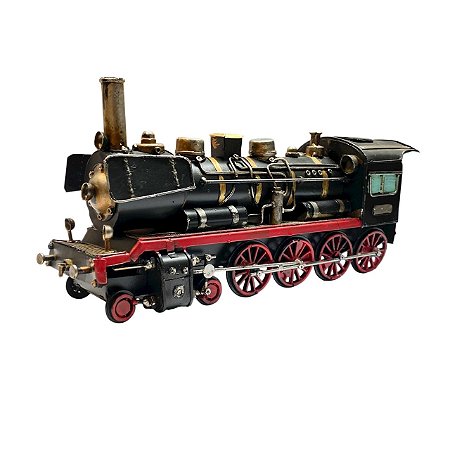 ESCULTURA LOCOMOTIVA MINIATURA VINTAGE RETRO METAL