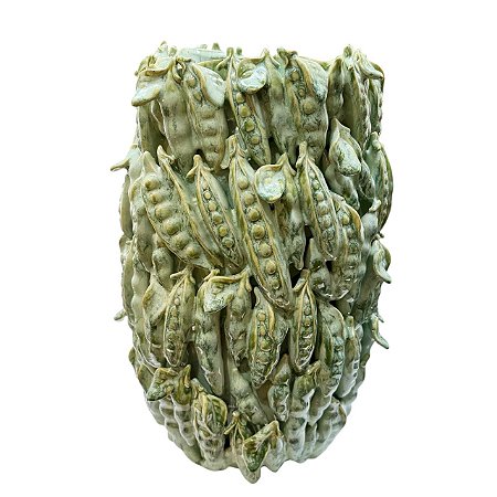 VASO VAGEM EM CERAMICA VERDE DECORATIVO 44X25CM
