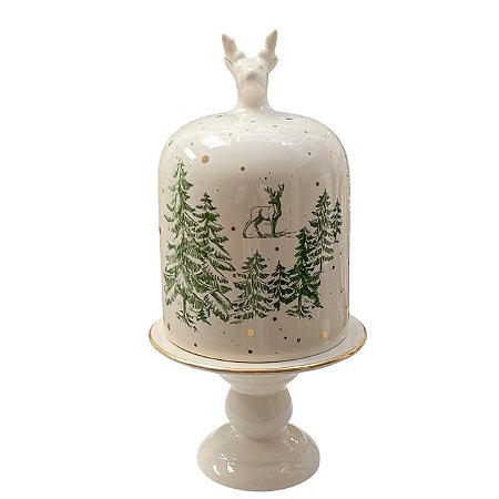 PORTA PANETONE BOLEIRA RENA TOILE OURO LUIZ SALVADOR