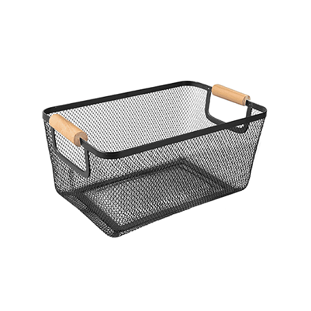 Cesto Organizador Loft Metal e Madeira G