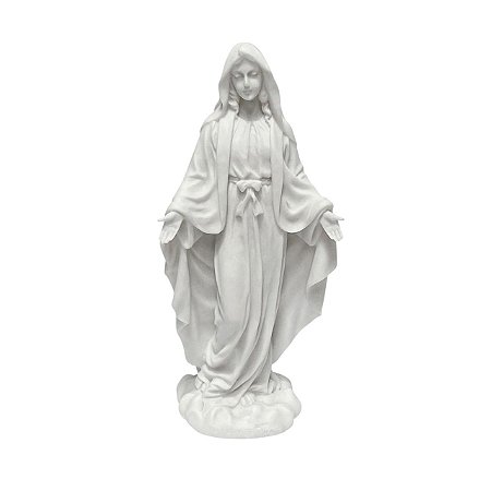 Escultura Nossa Senhora da Gracas em Po de Marmore 24,5cm