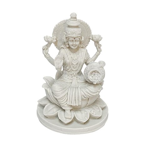 Escultura Lakshmi mod 02 em Po de Marmore 20x14cm