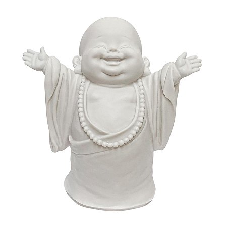 Escultura Monge do Abraco em Po de Marmore 27cm