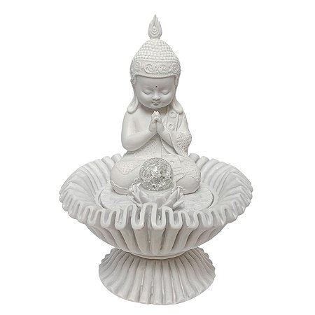 Fonte D'agua Sanfonada c/ Monge Oracao Po de Marmore