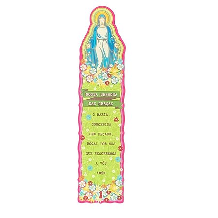 Marcador de Pagina Nossa Senhora das Graças em MDF