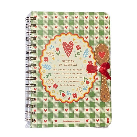 Caderneta G Receita da alegria 15,2X 21,8 - 80Fls Pautadas