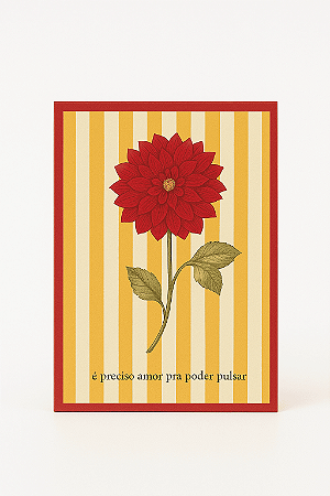 Quadro Box Decorativo Flor E preciso amor em MDF 30x40cm