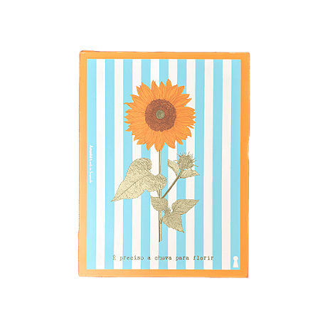 Quadro Box Decorativo Flor E preciso a chuva em MDF 30x40cm