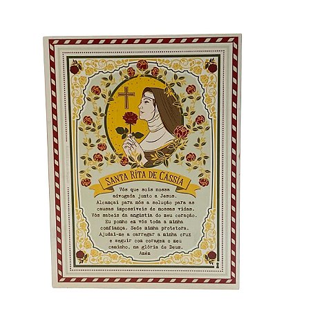 Box Santa Rita de Cassia em MDF 15x20CM