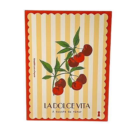Box La Dolce Vita Cereja em MDF 15x20cm