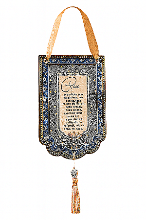 Flamula Paz Amanhã te conto um segredo em MDF 15x10cm