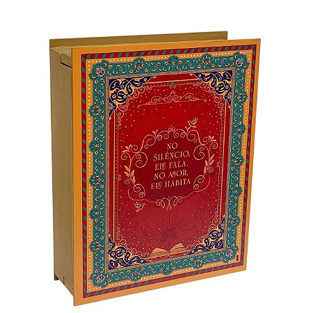 Caixa Livro G Caixa Biblia No Silencio Ele fala em MDF