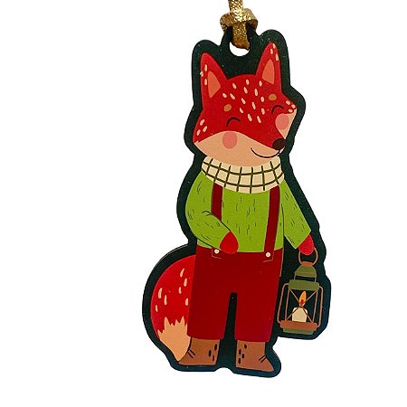 Tag natal raposa Luz Amanhã te conto um segredo 13x7cm