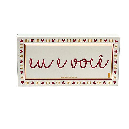 Box Eu e voce em MDF 10x20CM Amanhã te conto um segredo