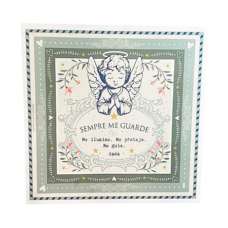 Quadro Box Sempre me guarde em MDF 40x40x3,5cm