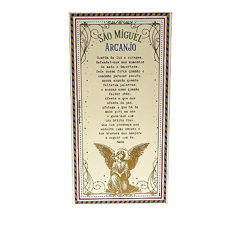Quadro Box em MDF Sao Miguel Arcanjo 15x30x3cm