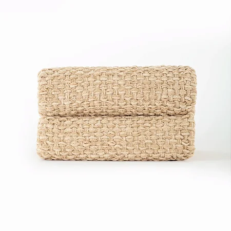 MANTA TRAMADA DECORATIVA 130X170 BEGE CLO CASA