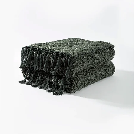 MANTA DECORATIVA BOUCLE DUO VERDE CLO CASA