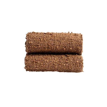 MANTA DECORATIVA BOUCLE DUO MOSTARDA CLO CASA