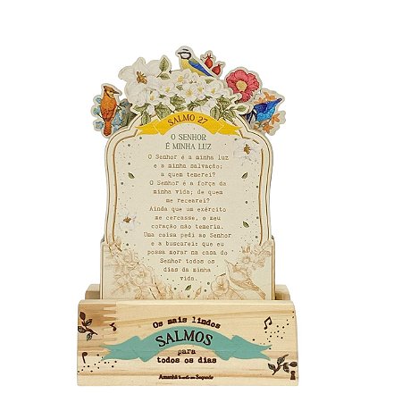 Placa de Mesa Lindos Salmos - 12 Faces em MDF