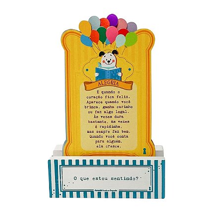 Placa de Mesa Emocoes em MDF - 12 Faces