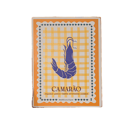 Quadro Box Camarao 40x60cm em MDF