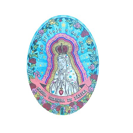Ima Especial Nossa Senhora de Fatima em MDF 9x6,5cm