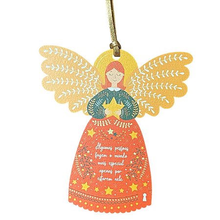 Tag Anja Mundo especial em MDF 15X14CM