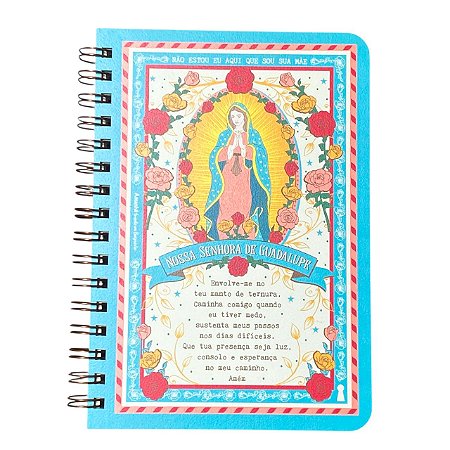 Caderno Caderneta Nossa Senhora Guadalupe- 80Fls Com Pauta