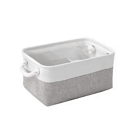 Cesto Organizador Urban Linho e Algodão Cinza M