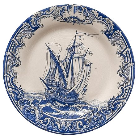 Prato Decorativo Portugues Artesanal Luiz Salvador MOD 3