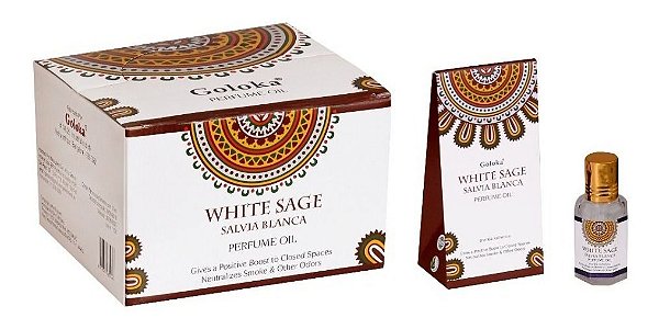 Oleo Aromatizador Essencial Indiano White Sage Salvia Branca - Goloka