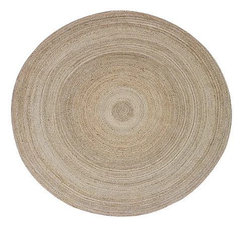 TAPETE LOTUS BEGE 2X2m REDONDO VIA STAR JUTA