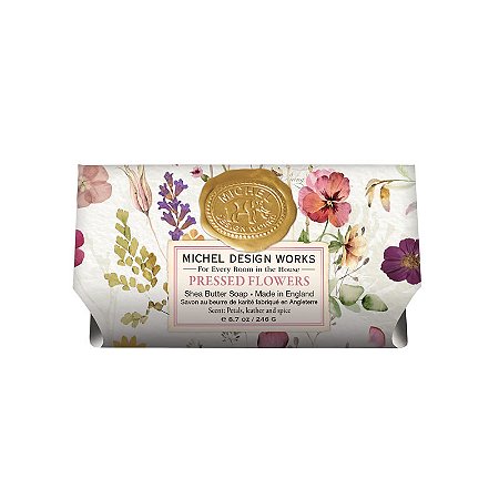 SABONETE EM BARRA 260G PRESSED FLOWERS MICHEL DESIGN WORKS
