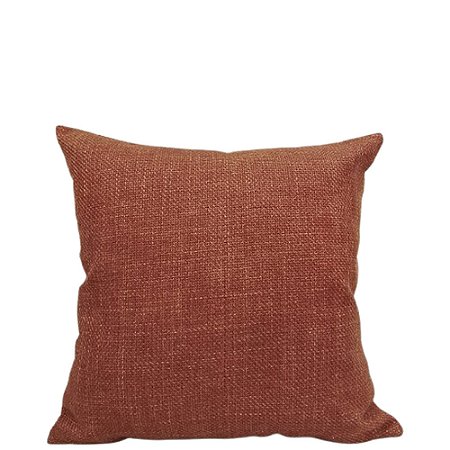 ALMOFADA EM LINHO LISO MALAGA TERRACOTA 50X50
