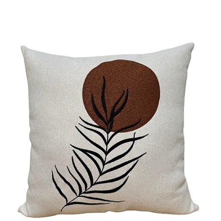 ALMOFADA EM LINHO SEMENTE DE SOL 50X50