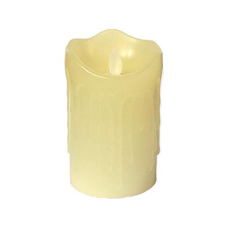 VELA CINTILANTE LED PARAFINA 9X15CM