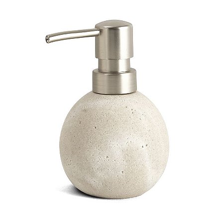 PORTA SABONETE LÍQUIDO EM RESINA RUSTICO BEGE