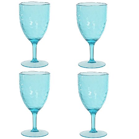 KIT 4 TACAS ACRILICO 400ml MARTELADO (AZUL) FLORARTE