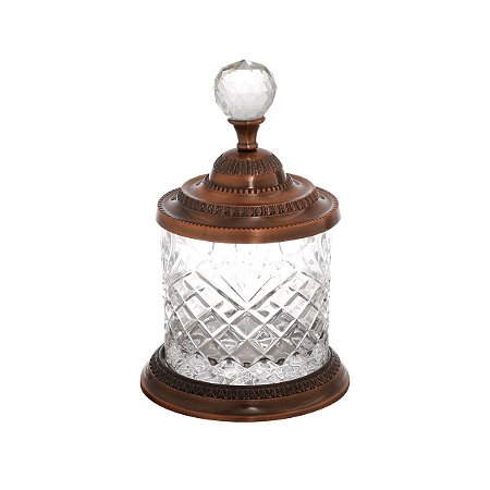 POTICHE MULTIUSO DE ZAMAC CRISTAL BRONZE